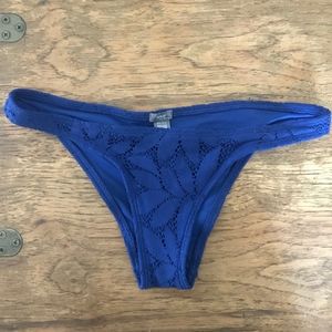 Aerie Royal Blue Crochet Cheeky Bikini Bottoms / S
